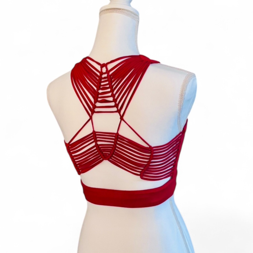 Carbon38 Vibrant Red Sports Bra - Picture 6 of 10